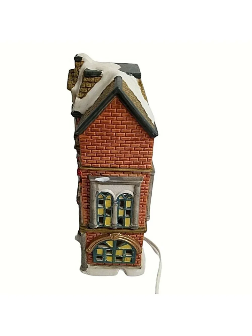 Vintage Lighted Christmas Village House Ryes Emporium Rite Aid Ceramic 7.5